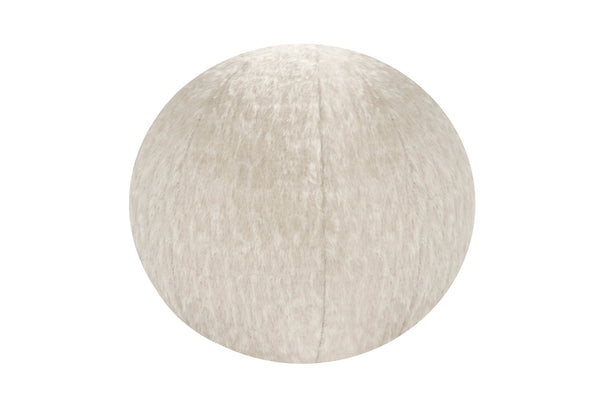 Orb Accent Pillow in Ivory Cream Alpaca by Holly Hunt