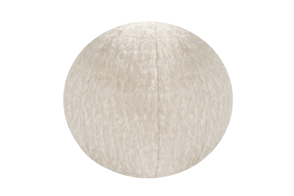 Orb Accent Pillow in Ivory Cream Alpaca by Holly Hunt