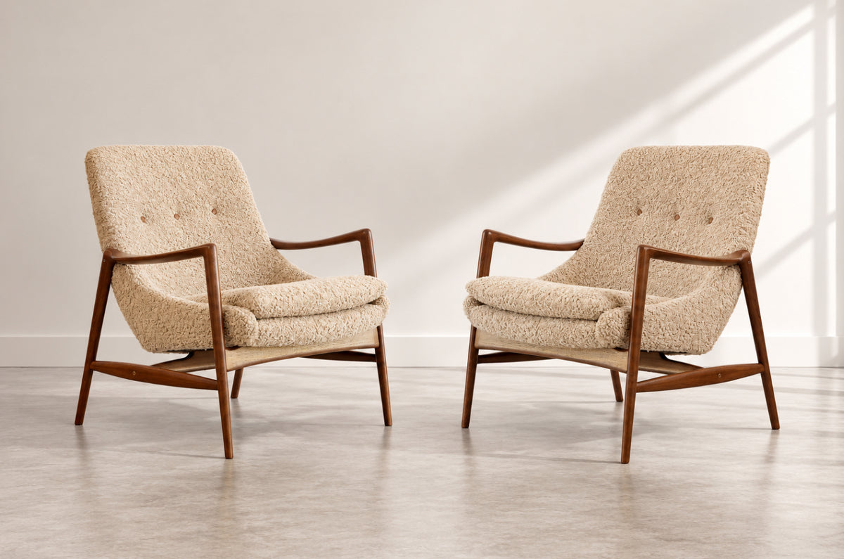 Set of Lounge Chairs by Rolf Rastad and Adolf Relling, Norway, 1950s