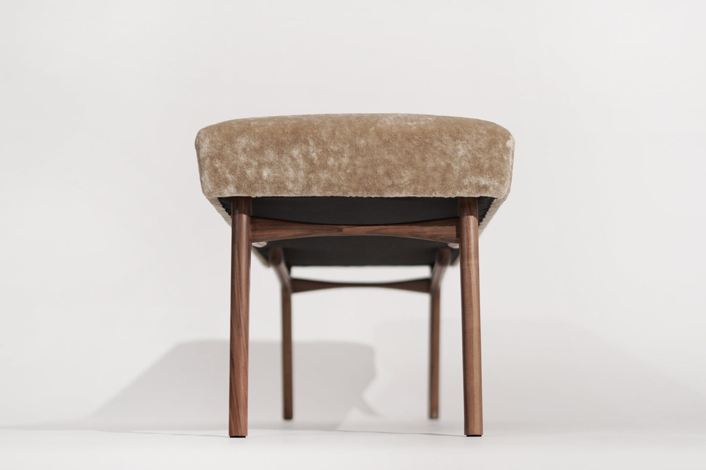 Sculptural ICO Bench Series 60 in Natural Walnut