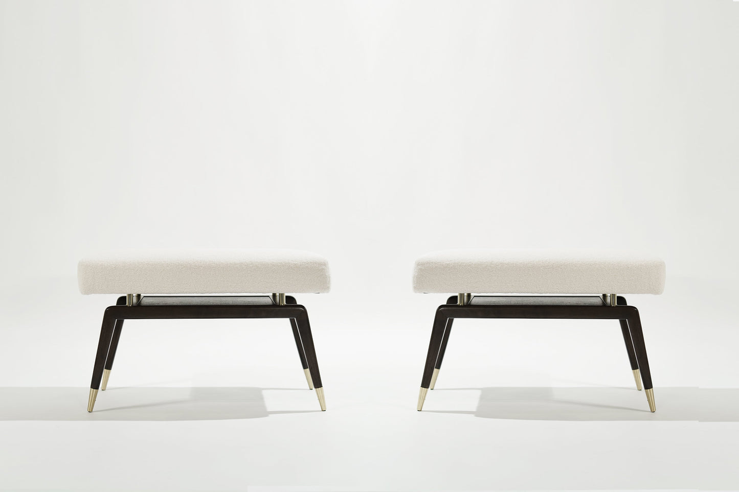 Set of GIO Benches Series 32 in Special Walnut