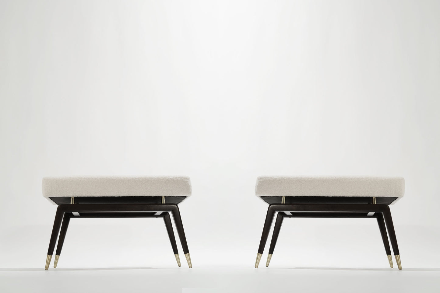 Set of GIO Benches Series 32 in Special Walnut