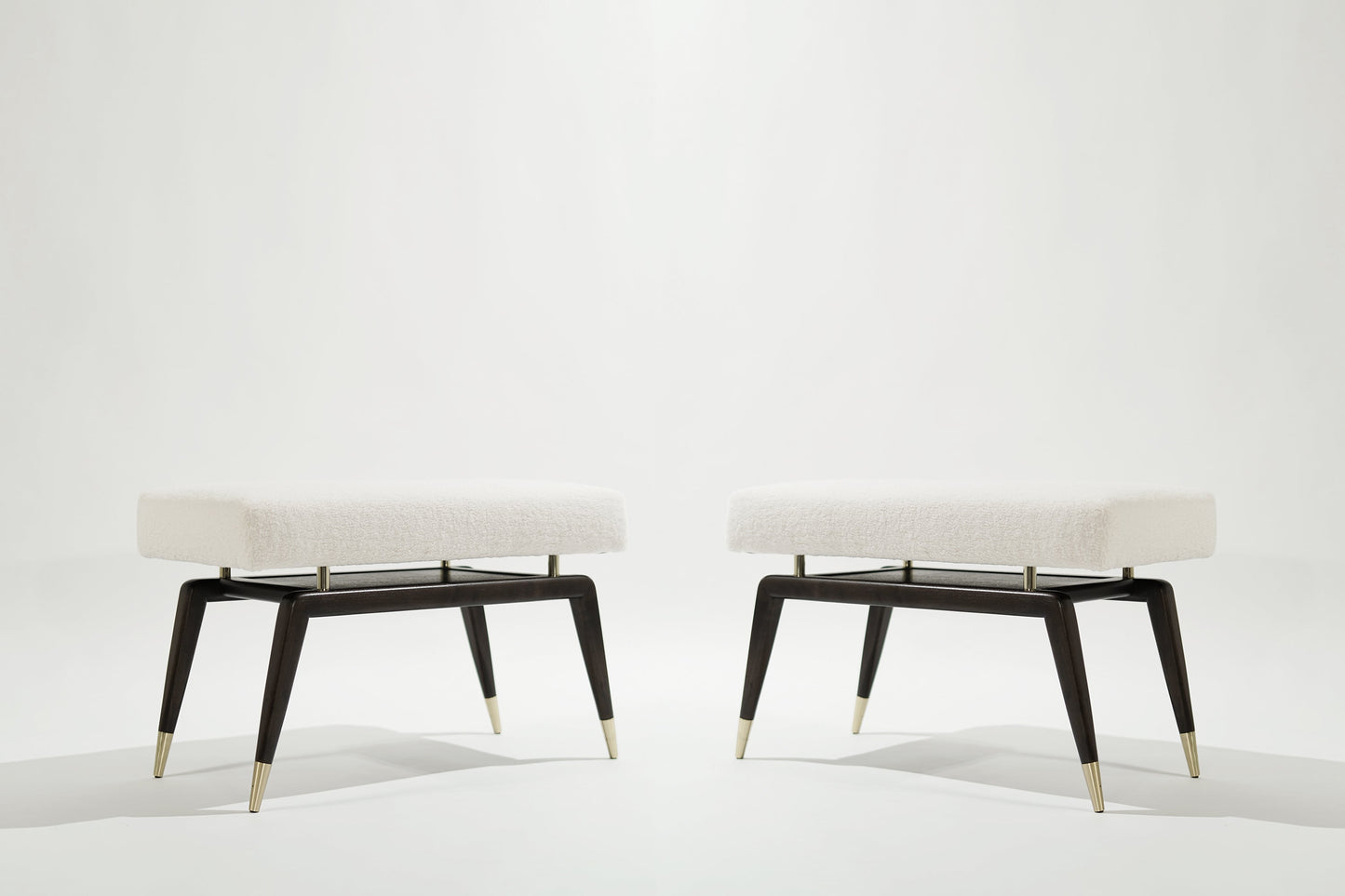 Set of GIO Benches Series 32 in Special Walnut