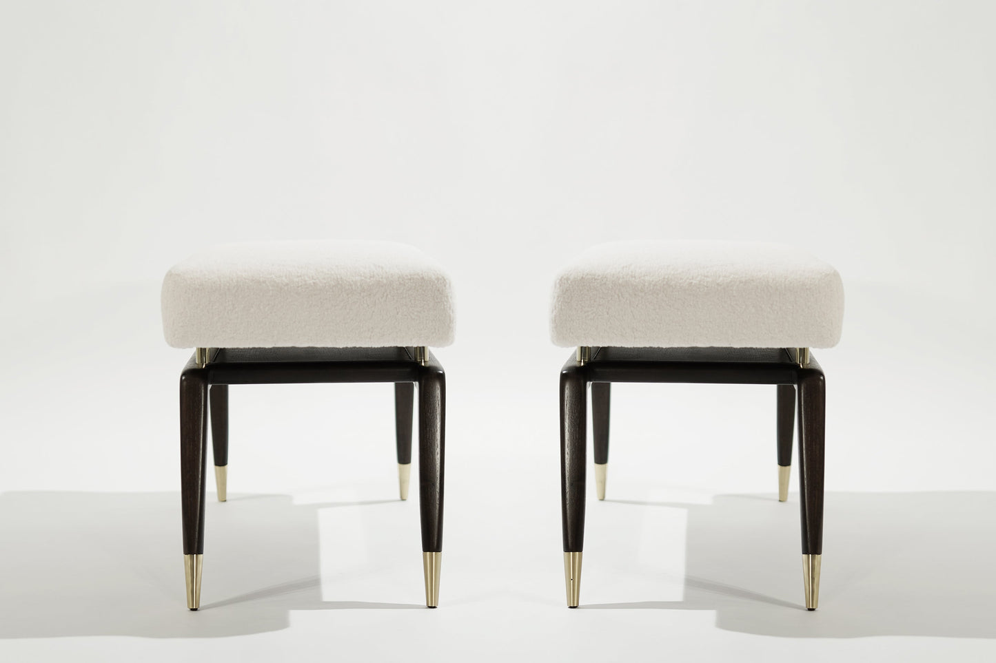 Set of GIO Benches Series 32 in Special Walnut