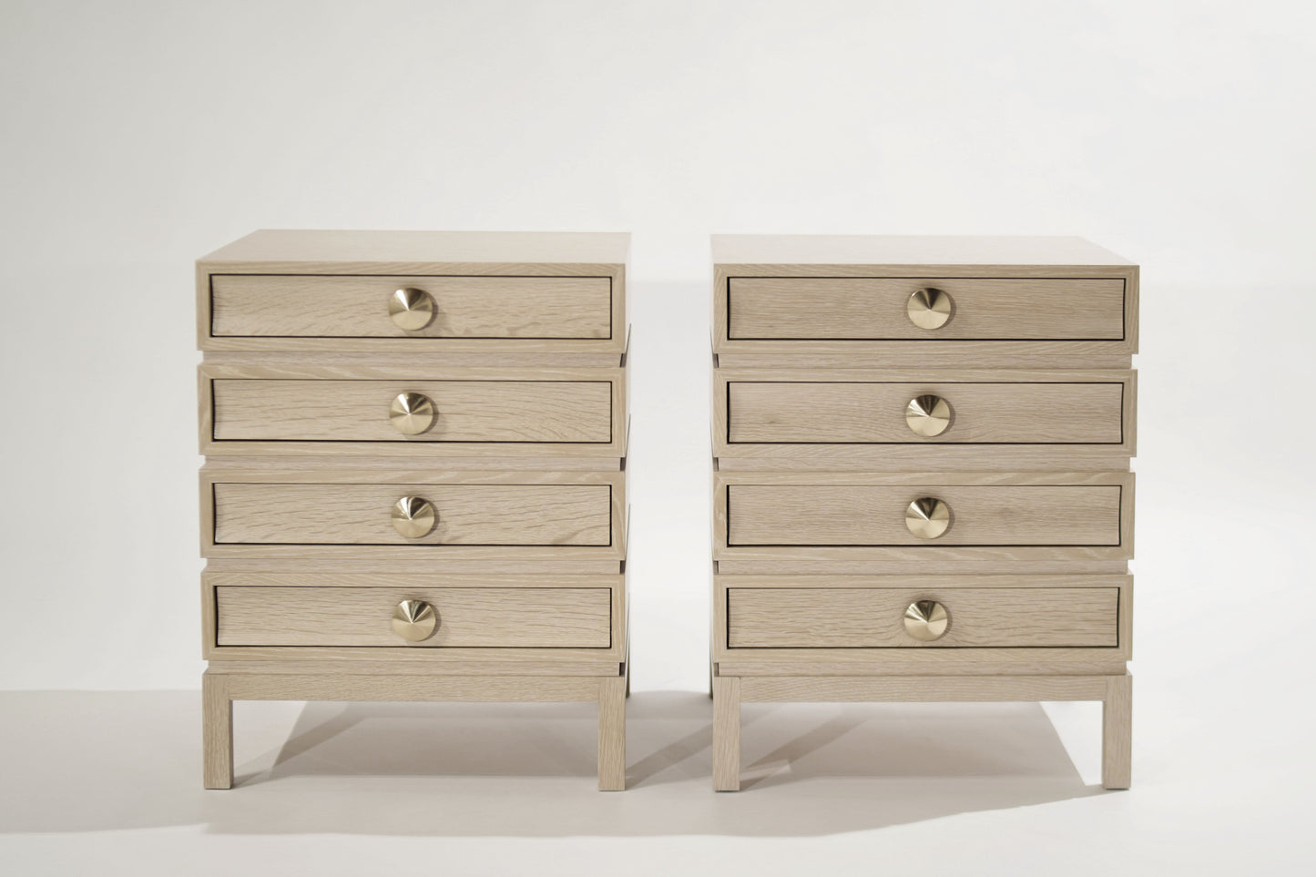 Stacked Nightstands in Limed Oak