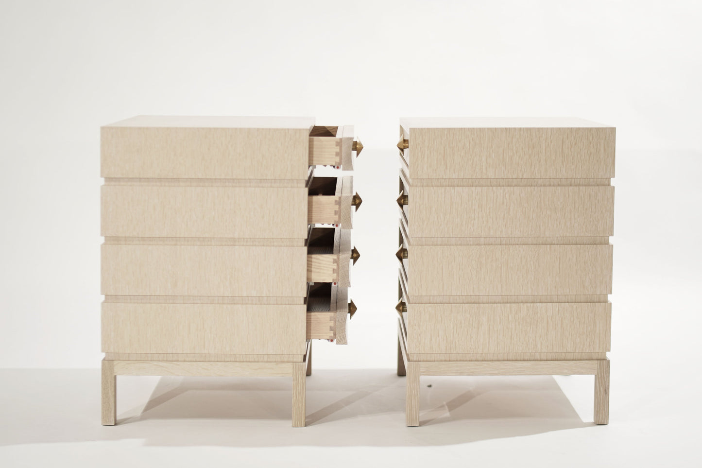 Stacked Nightstands in Limed Oak