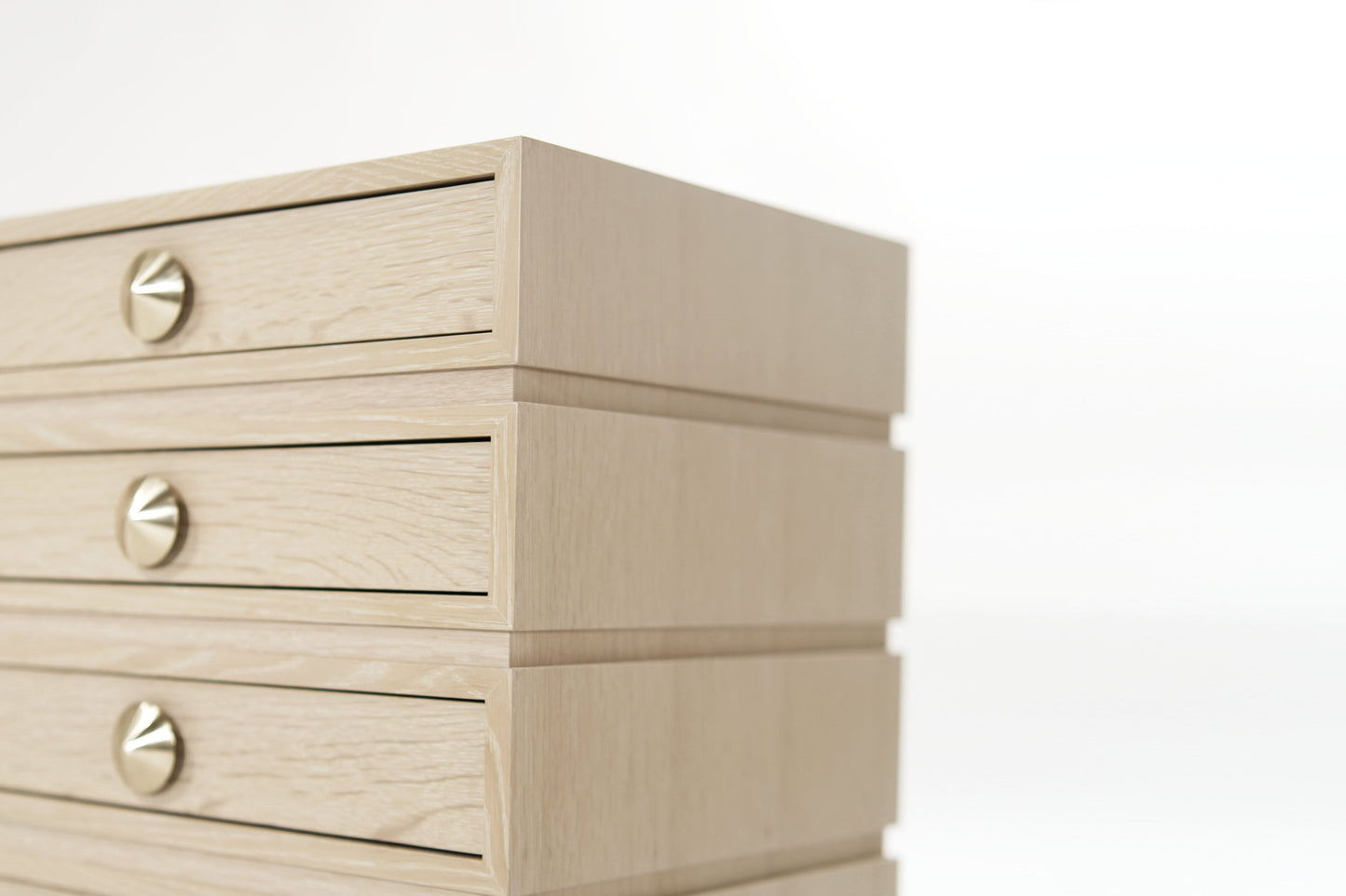Stacked Nightstands in Limed Oak