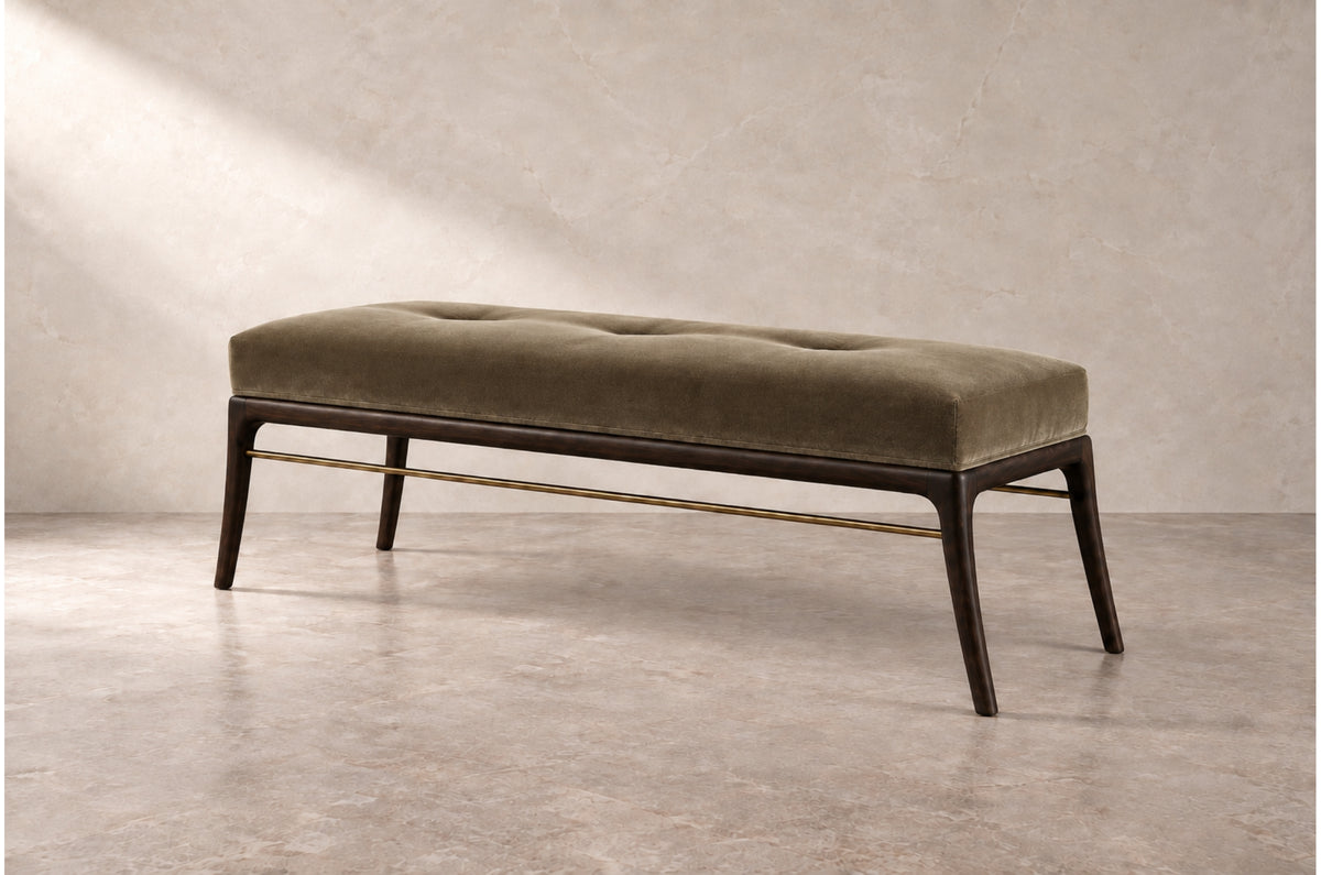 Sabre Leg Bench Series 60 in Espresso Walnut
