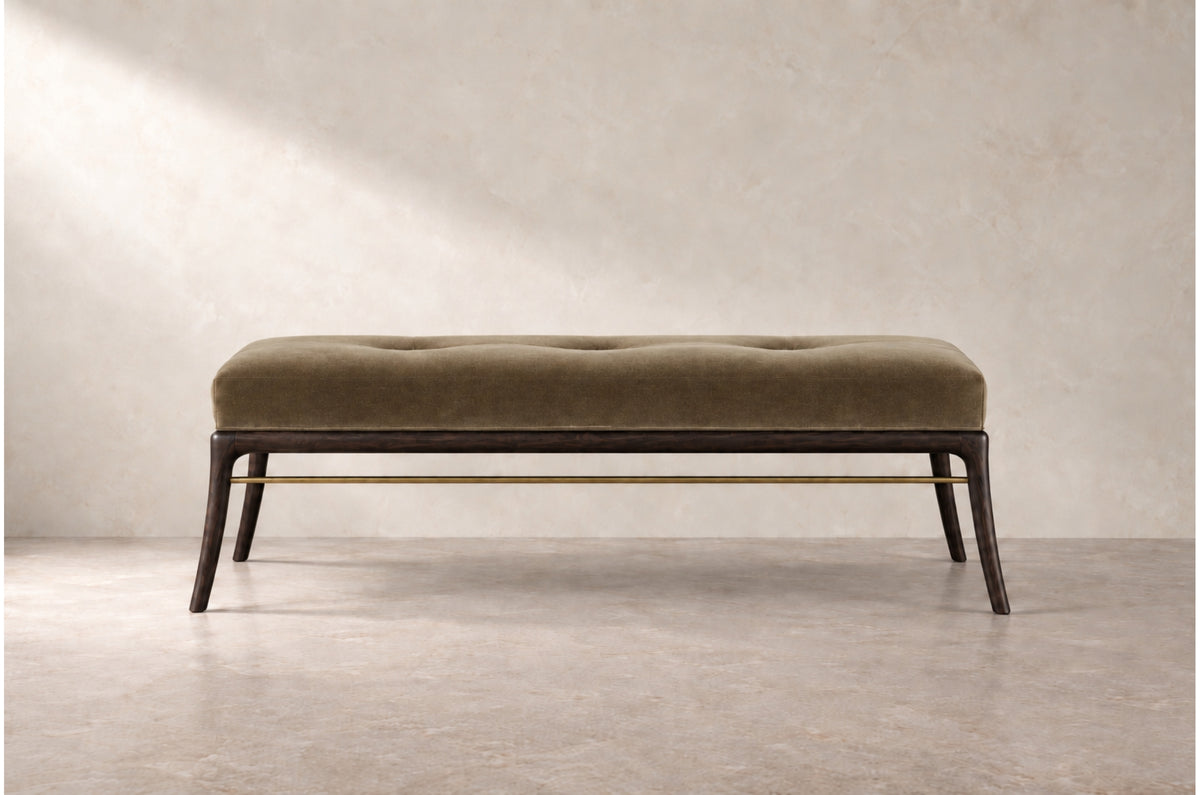 Sabre Leg Bench Series 60 in Espresso Walnut