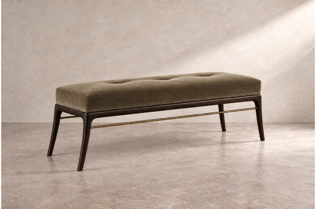 Sabre Leg Bench Series 60 in Espresso Walnut