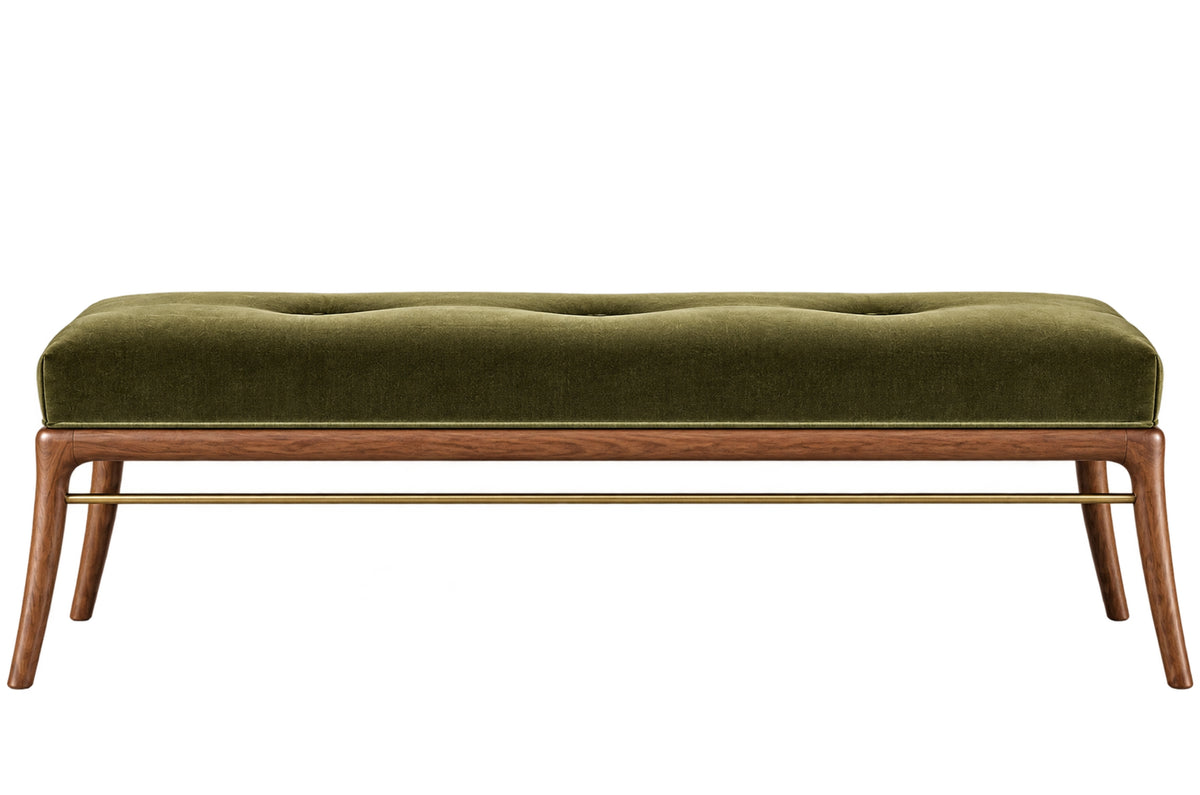 Sabre Leg Bench Series 60 in Natural Walnut