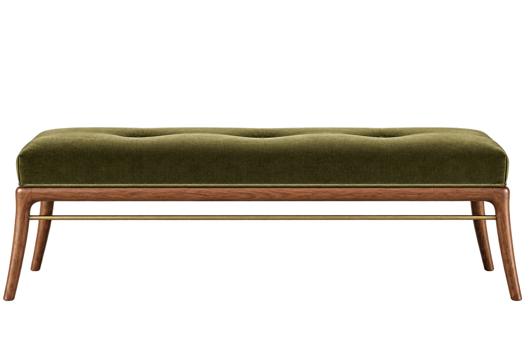 Sabre Leg Bench Series 60 in Natural Walnut