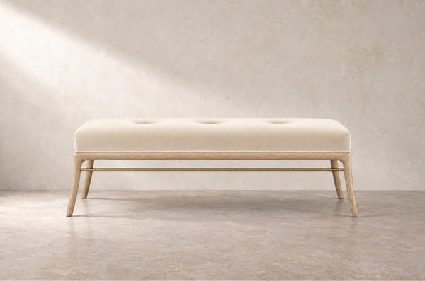 Sabre Leg Bench Series 60 in White Oak