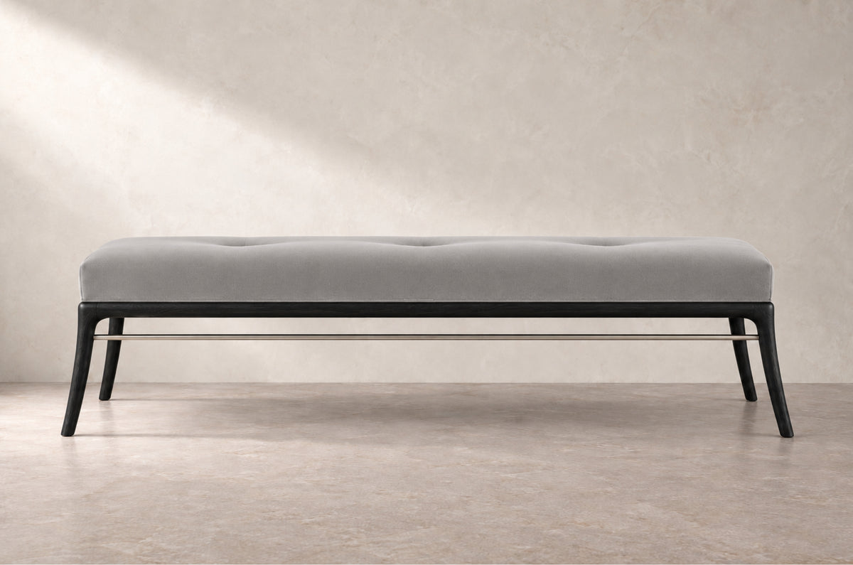 Sabre Leg Bench Series 72 in Blackout Oak