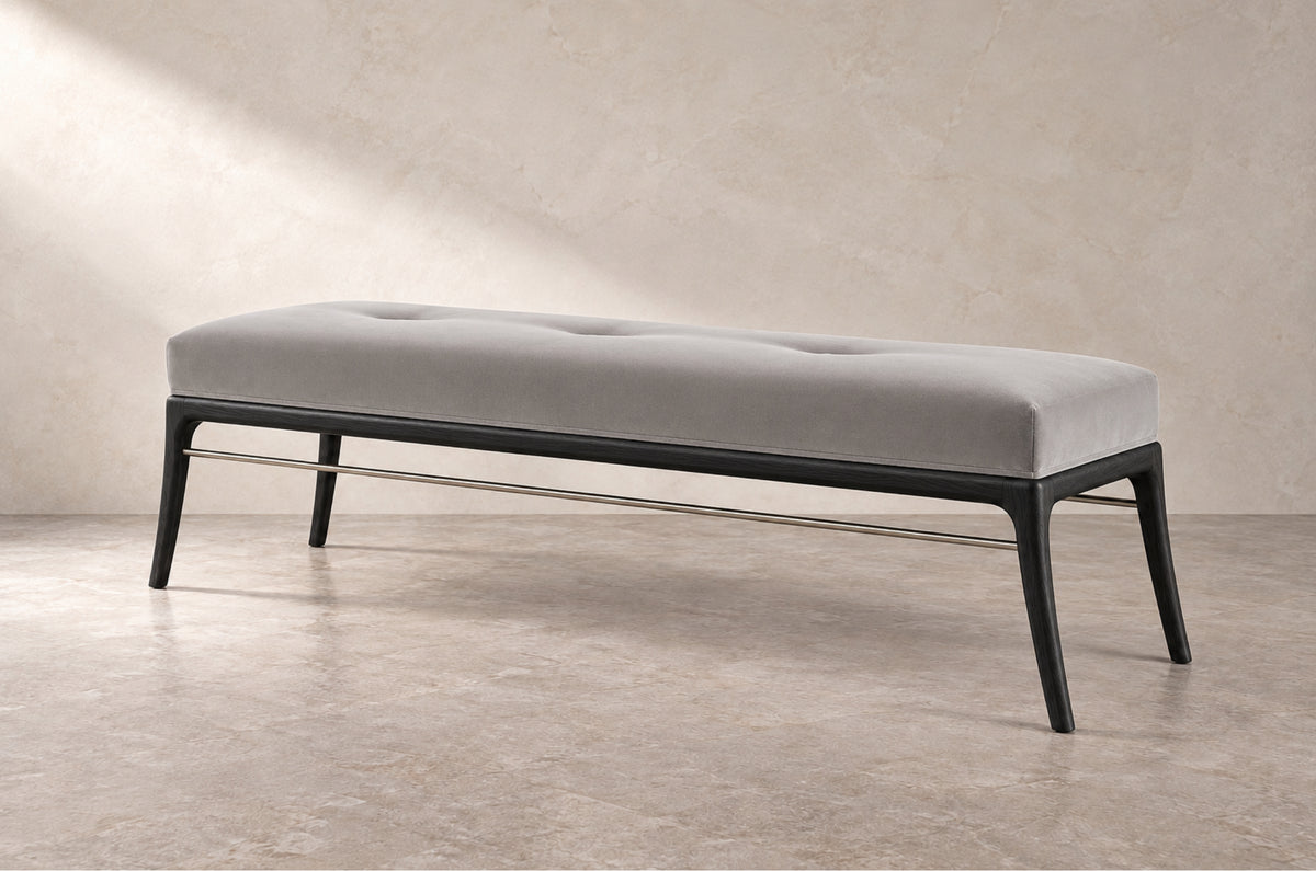 Sabre Leg Bench Series 72 in Blackout Oak