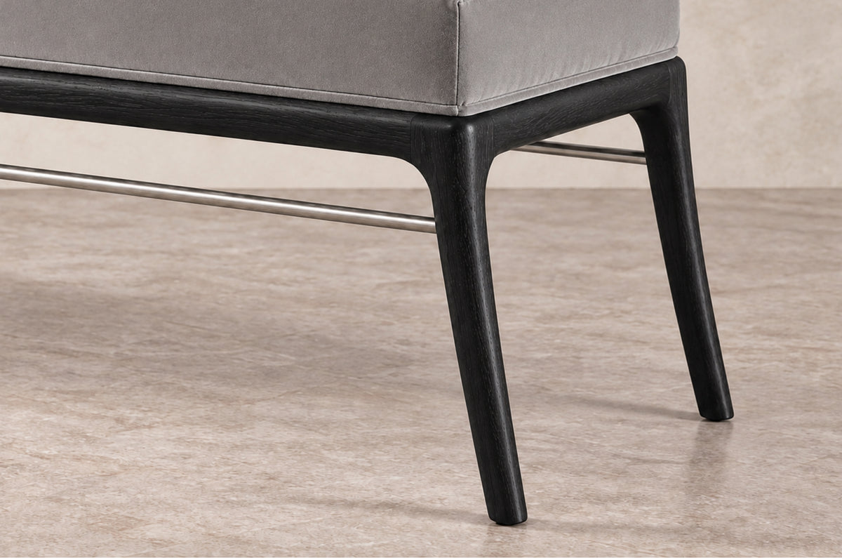 Sabre Leg Bench Series 72 in Blackout Oak