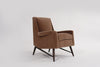 Scandinavian Modern Lounge Chair in Gold Mohair, C. 1950s