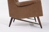 Scandinavian Modern Lounge Chair in Gold Mohair, C. 1950s