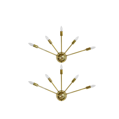 Sputnik Brass Sconces