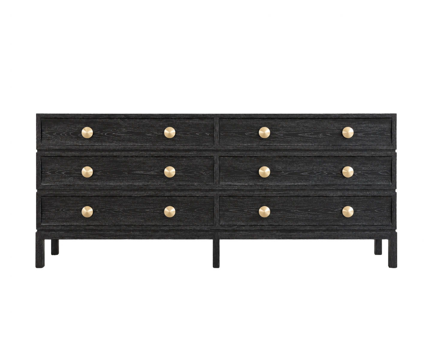 Stacked Dresser in Black Ceruse Oak