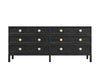 Stacked Dresser in Black Ceruse Oak