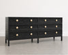 Stacked Dresser in Black Ceruse Oak