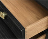 Stacked Dresser in Black Ceruse Oak