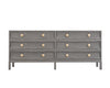 Stacked Dresser in Gray Ceruse Oak