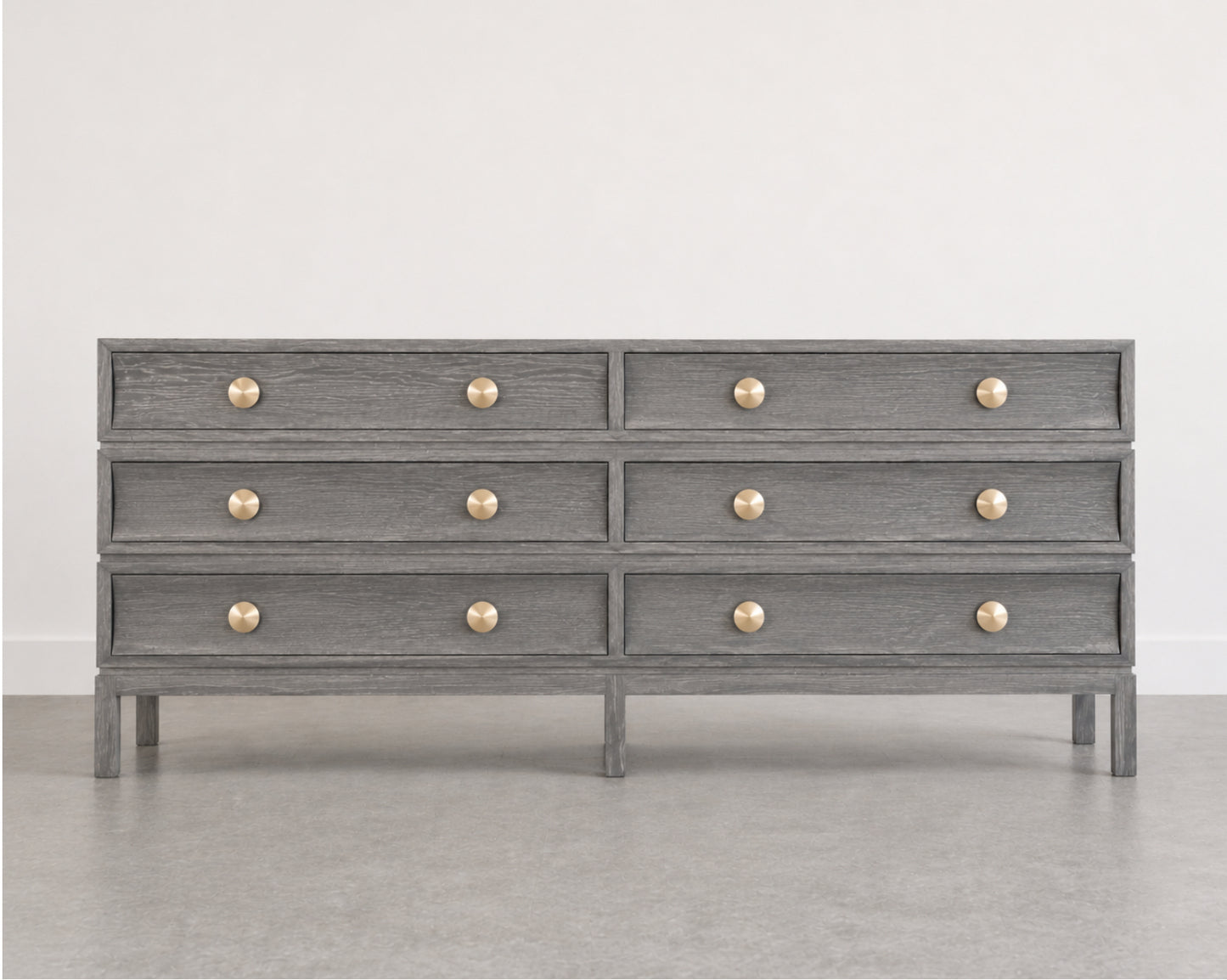 Stacked Dresser in Gray Ceruse Oak