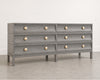 Stacked Dresser in Gray Ceruse Oak