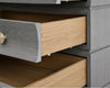 Stacked Dresser in Gray Ceruse Oak