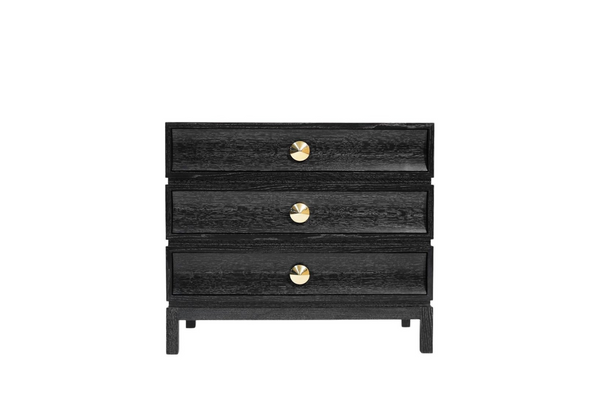 Stacked Nightstands in Black Ceruse