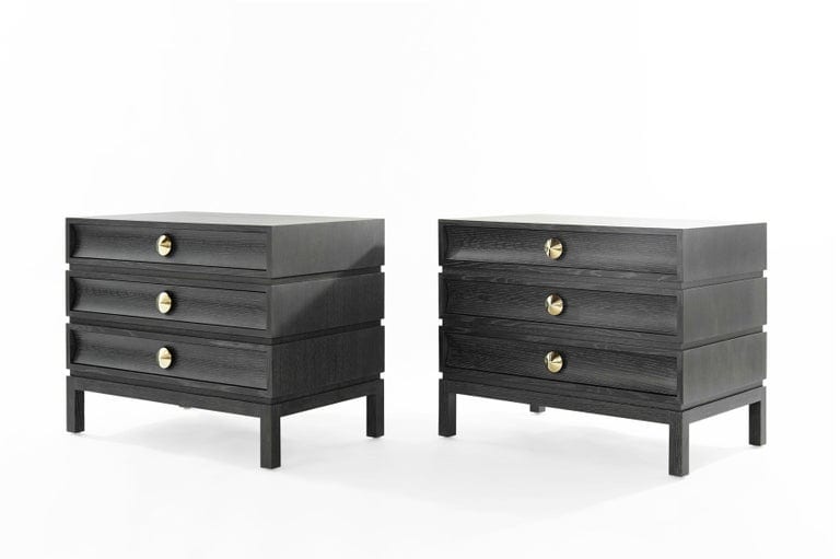 Stacked Nightstands in Black Ceruse