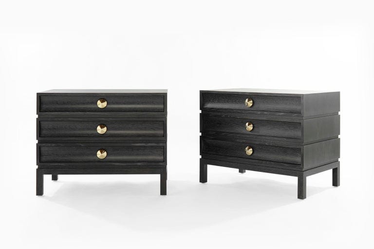 Stacked Nightstands in Black Ceruse