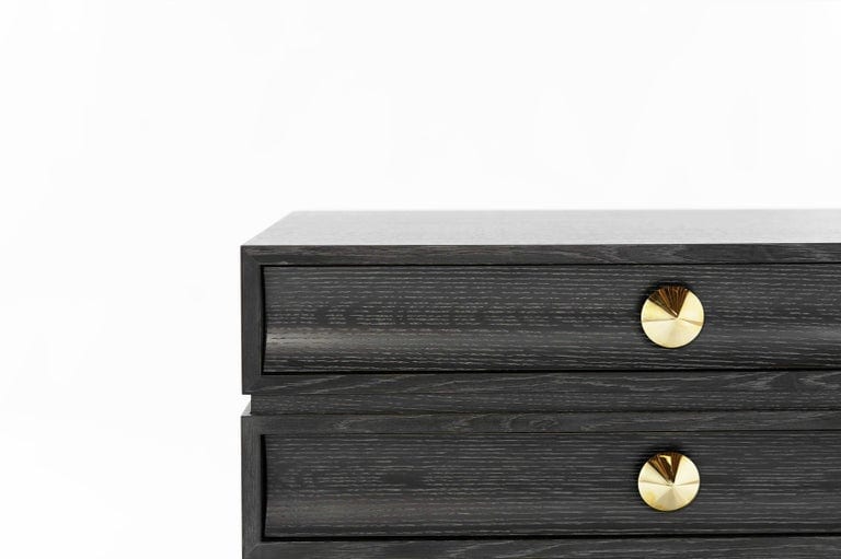 Stacked Nightstands in Black Ceruse