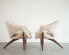Sculptural Lounge Chairs in Shearling by Luigi Tiengo, Canada, C. 1960s