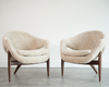 Sculptural Lounge Chairs in Shearling by Luigi Tiengo, Canada, C. 1960s