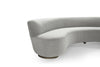 Large Scale Sofa in Grey Alpaca Velvet by Vladimir Kagan