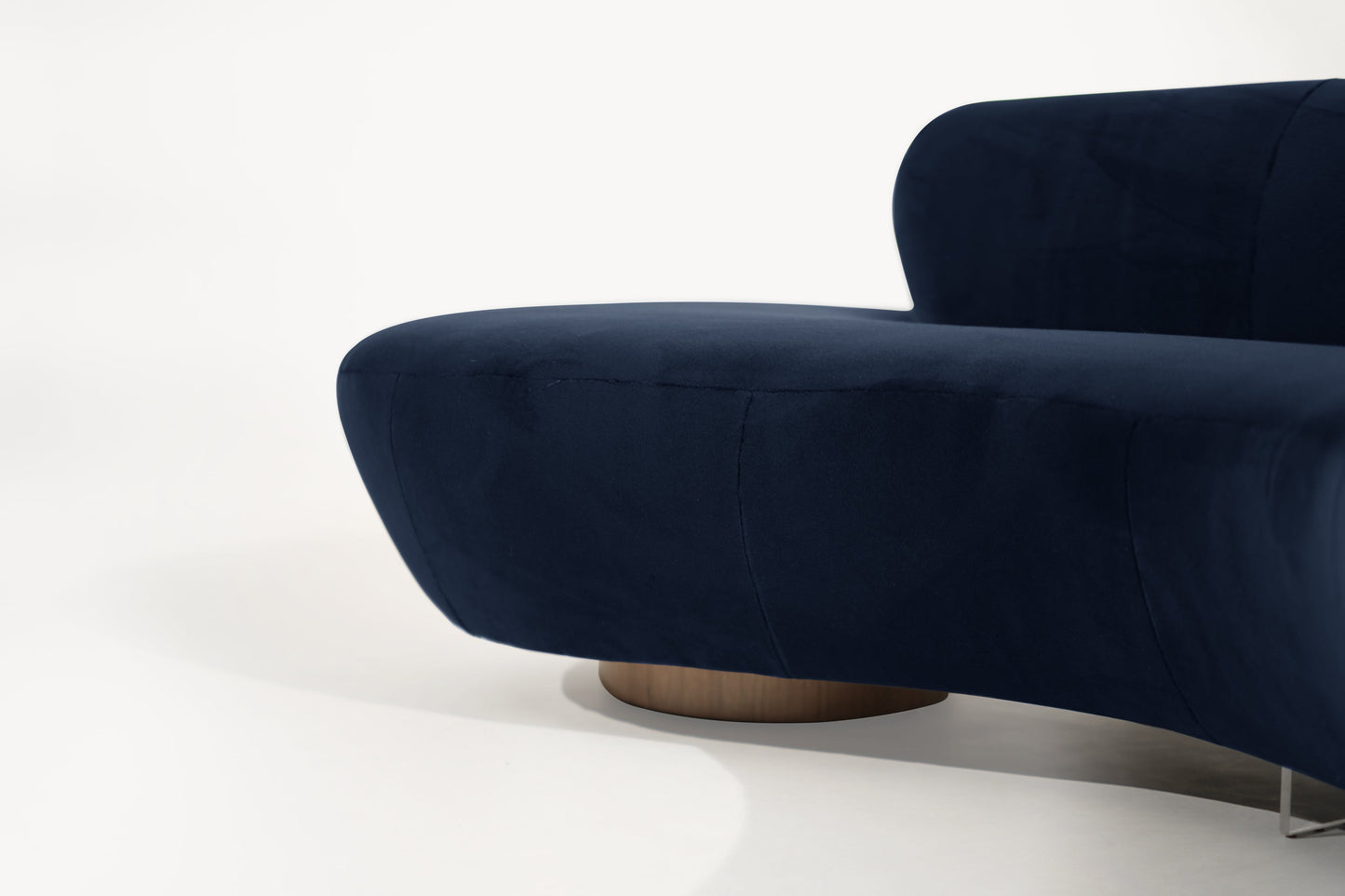 Cloud Sofa by Vladimir Kagan for Directional in Navy Blue Alpaca Velvet