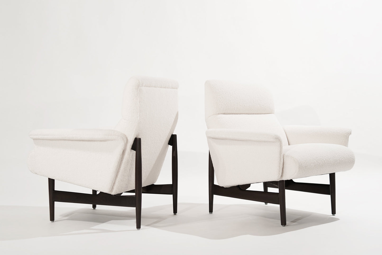 Scandinavian-Modern Lounge Chairs in Wool, 1950s