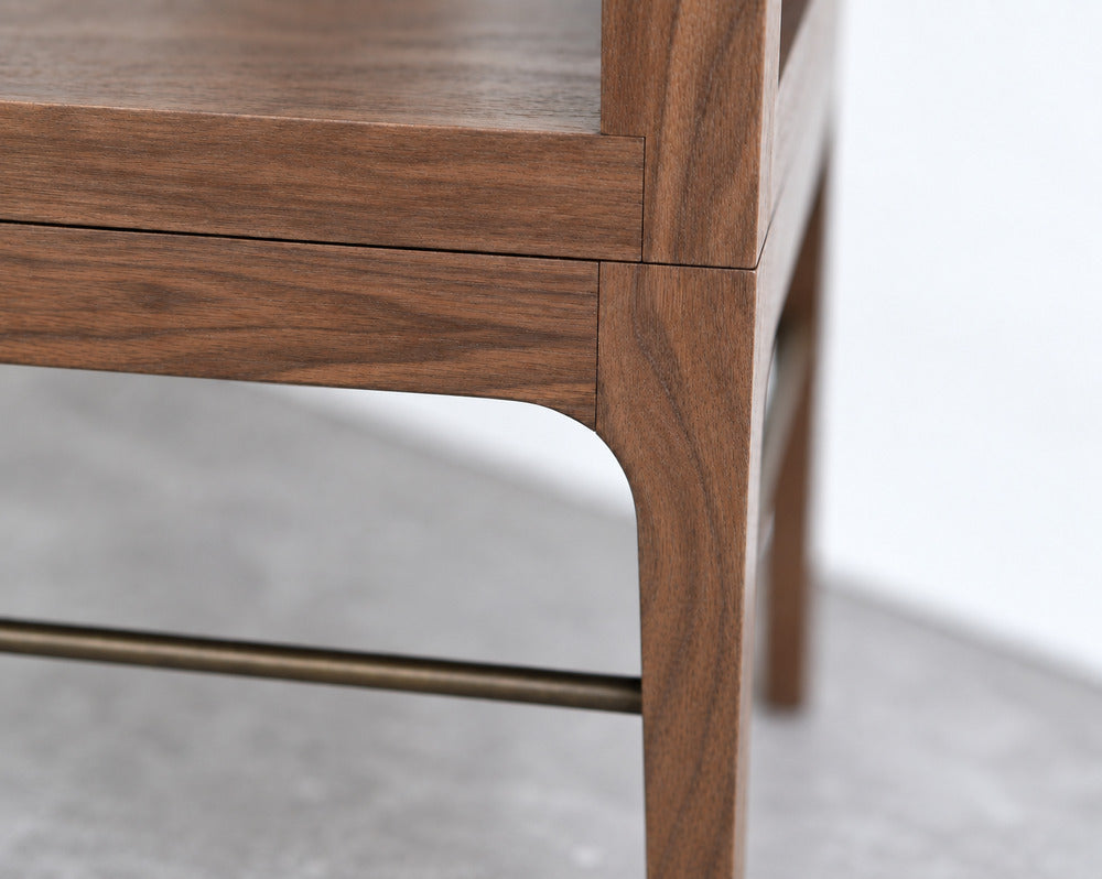 Linear Bookcase in Natural Walnut