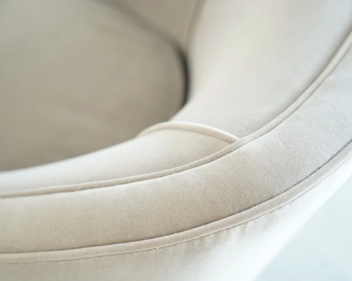 Set MCM Swivel Chairs in Taupe Velvet & Walnut, C. 1950s