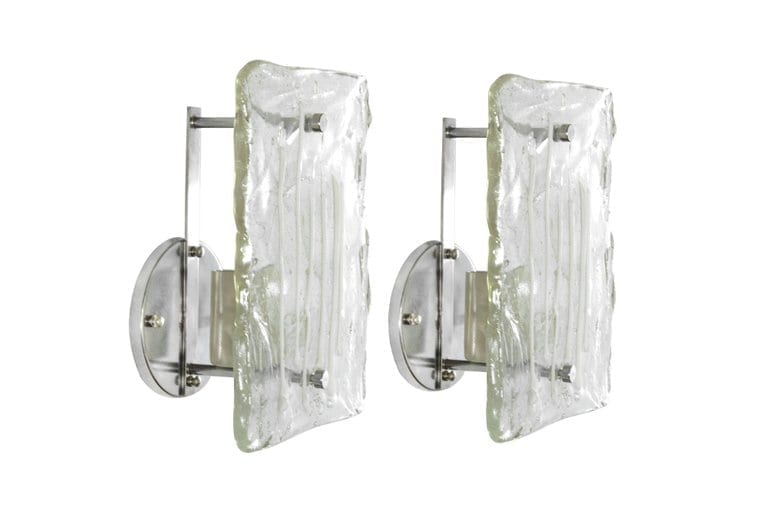 Murano Glass Ice Drip Sconces, Austria, 1960s