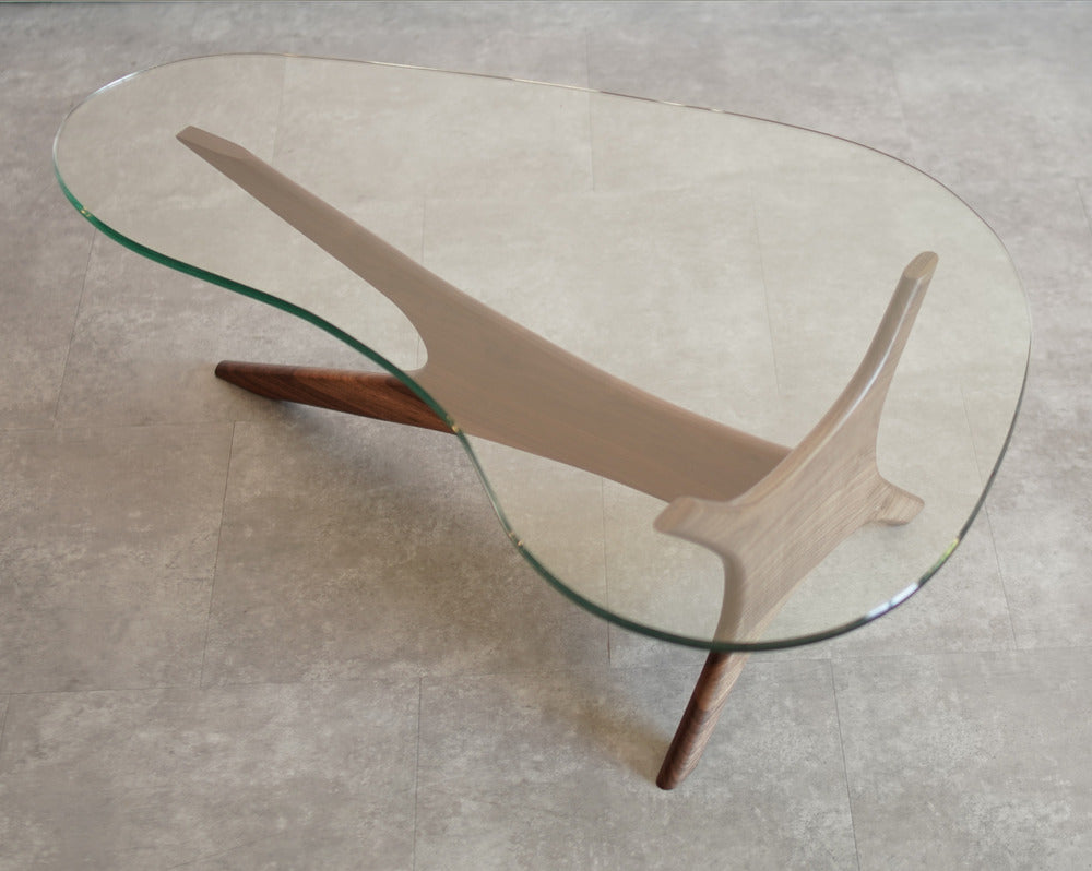 Asymmetrical Adrian Pearsall for Craft Associates Walnut Coffee Table, C. 1950s