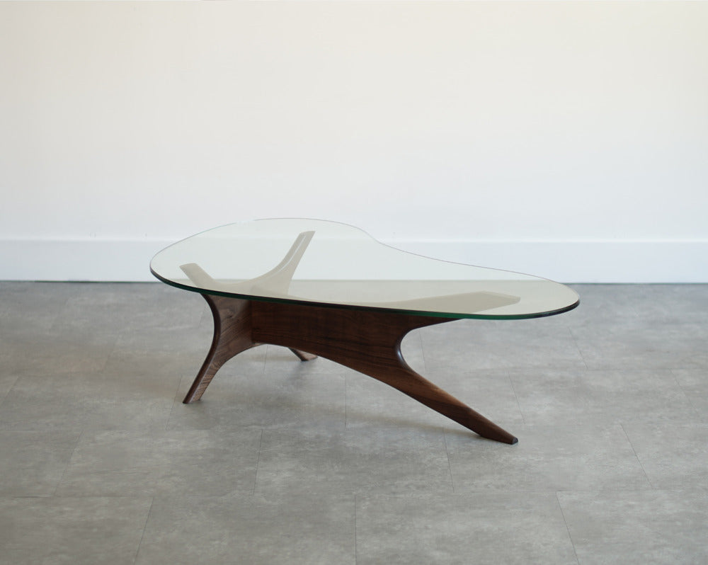 Asymmetrical Adrian Pearsall for Craft Associates Walnut Coffee Table, C. 1950s
