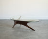 Asymmetrical Adrian Pearsall for Craft Associates Walnut Coffee Table, C. 1950s