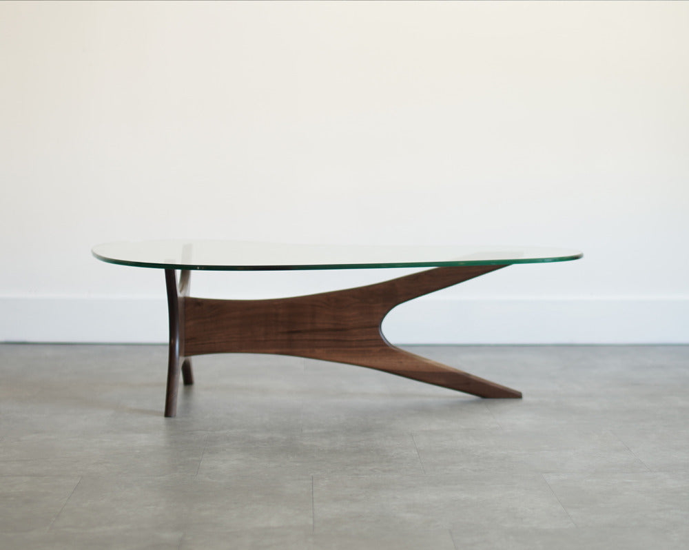 Asymmetrical Adrian Pearsall for Craft Associates Walnut Coffee Table, C. 1950s