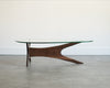 Asymmetrical Adrian Pearsall for Craft Associates Walnut Coffee Table, C. 1950s