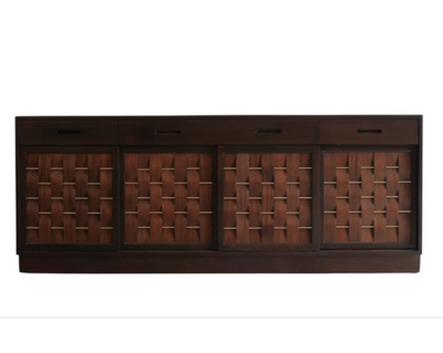 Basket Weave Credenza by Edward Wormley in Mahogany, C. 1960s