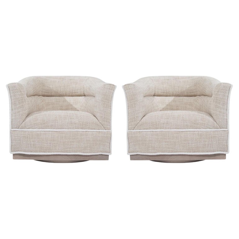 Scandinavian-Modern Swivel Chairs, Sweden, C. 1950s